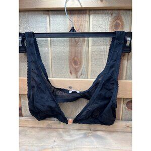 Savage X Fenty XL Black Mesh Front Fastening Bralette